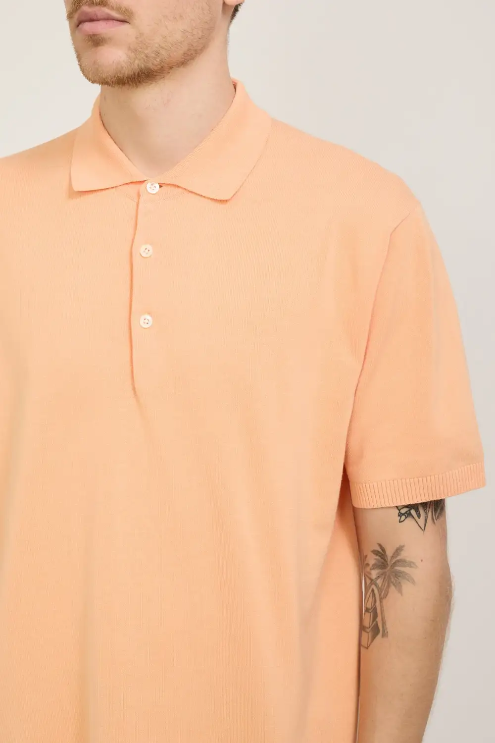 Knit Polo Orange