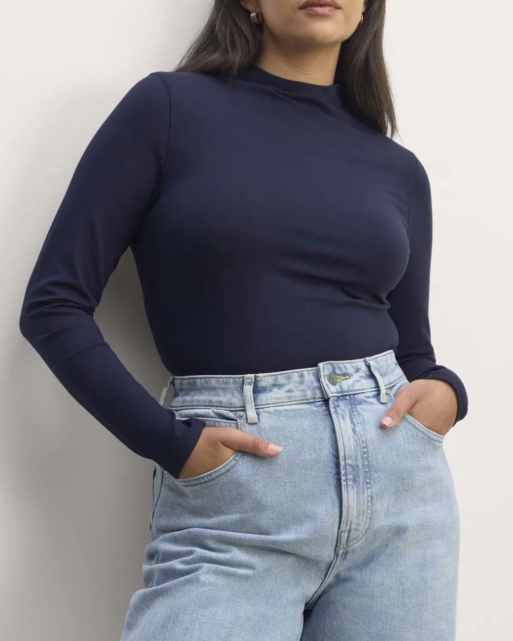 Long Sleeve Funnel-Neck Tee