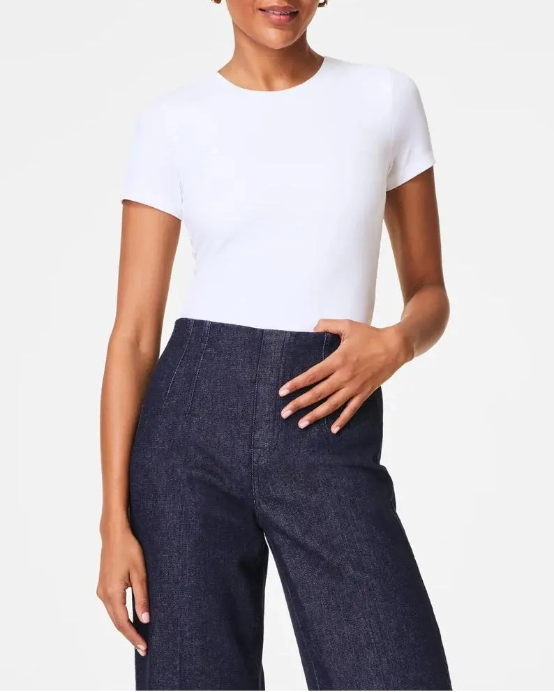 Slim Solid Color Crewneck T-Shirt
