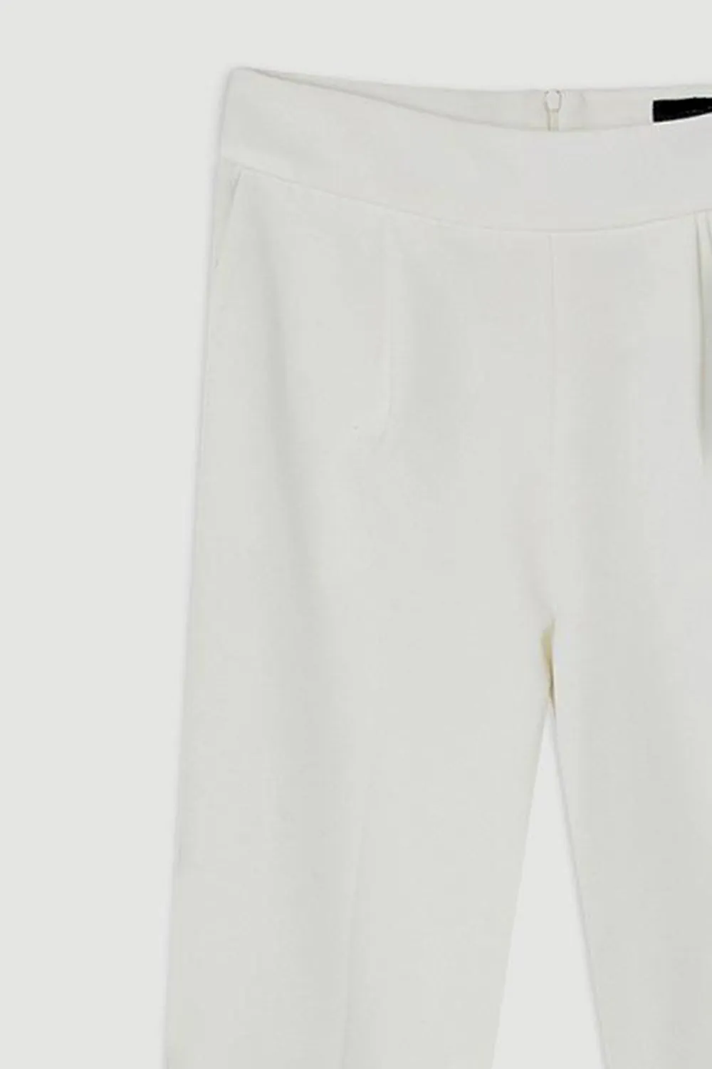 Compact Stretch High Waist Tailored Trousers