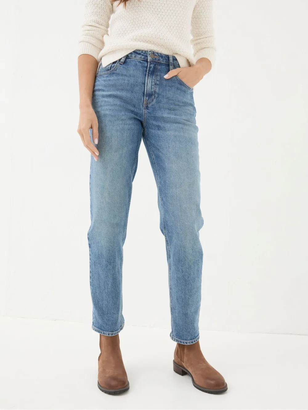 Blue Denim Boyfriend Jeans