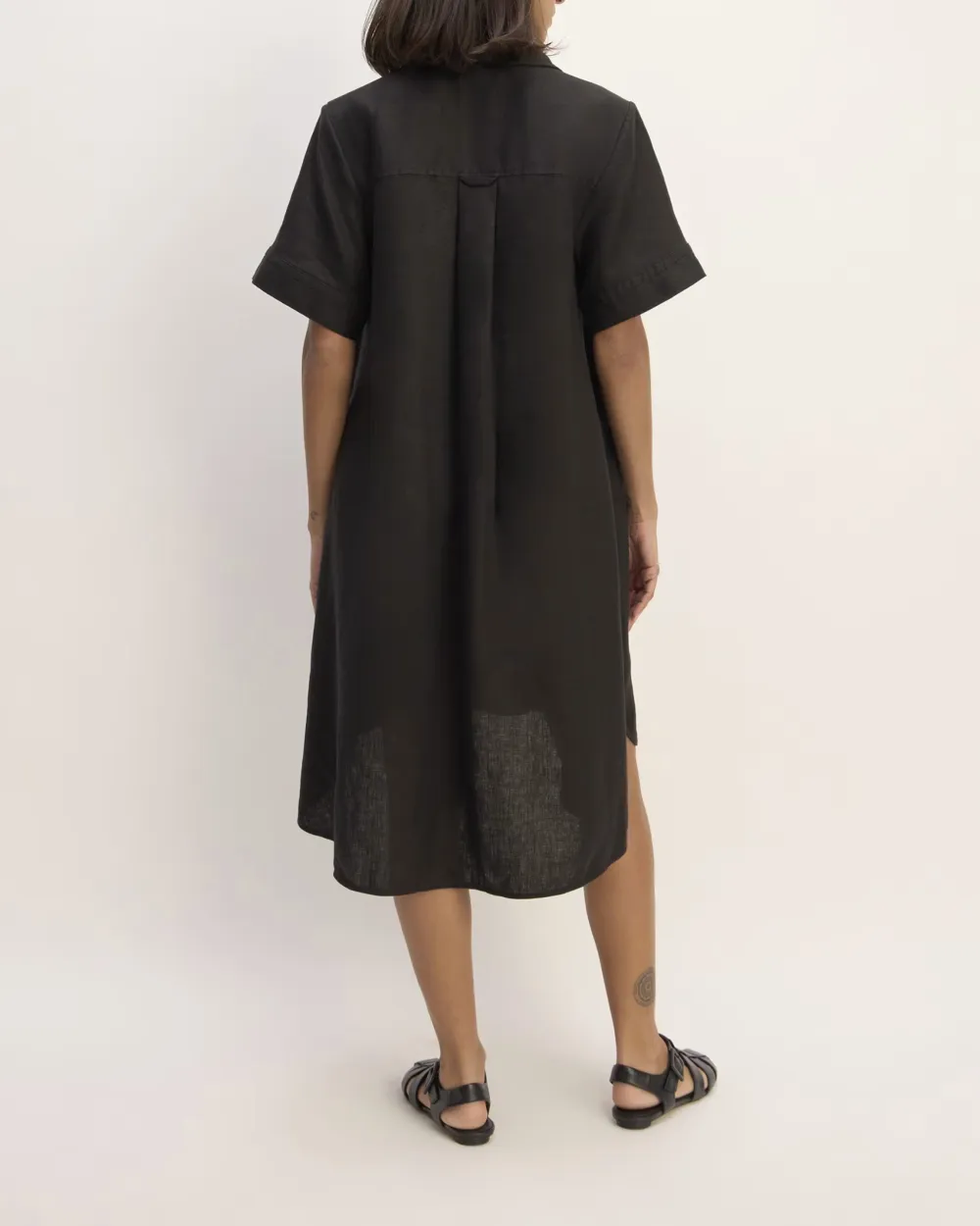 Short Sleeve Dress in Linen