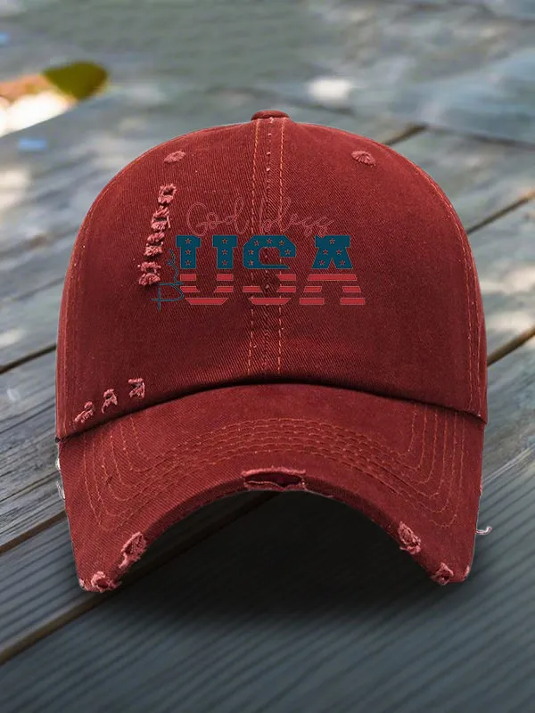 God Bless The USA Baseball Cap