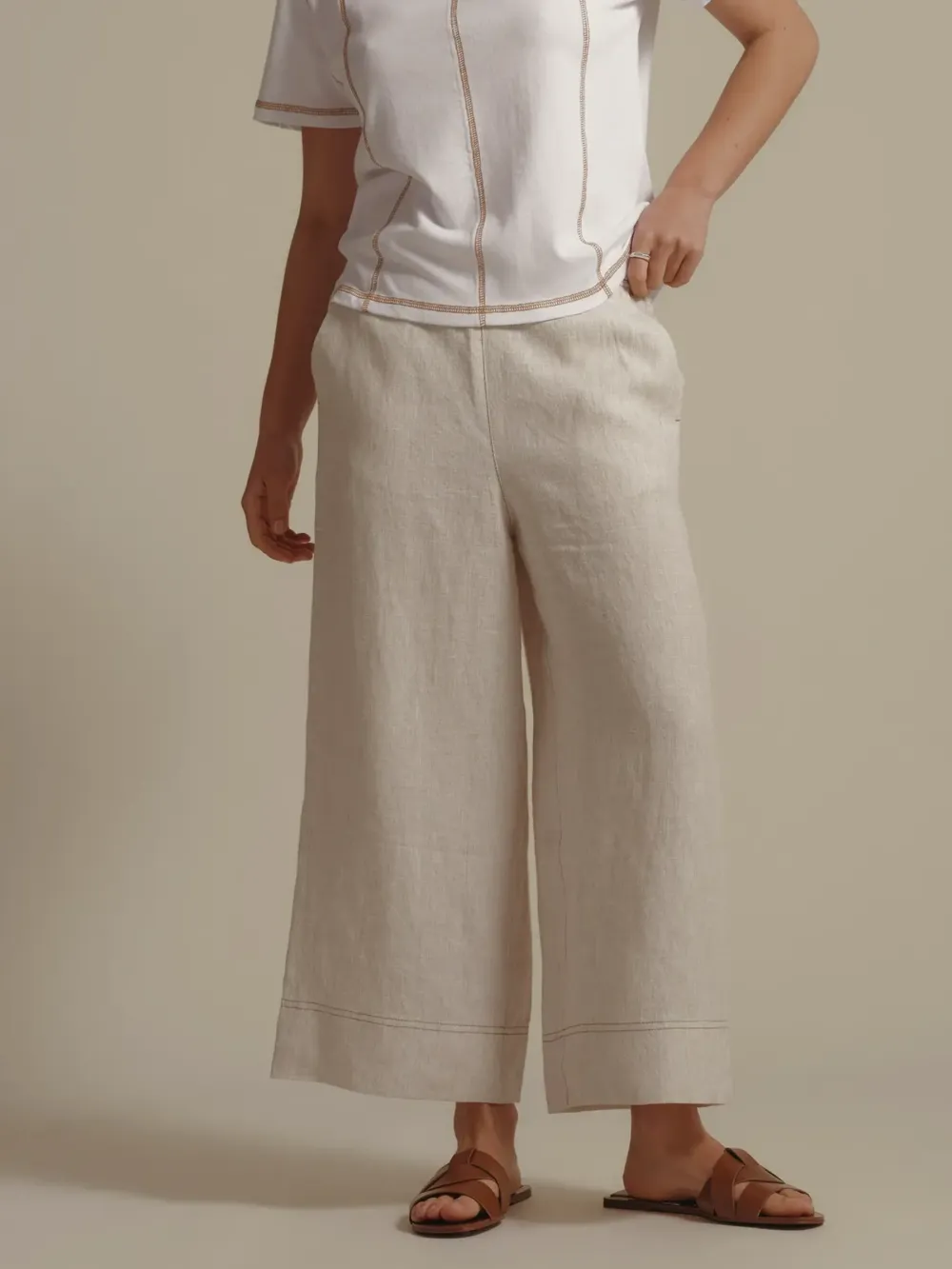 Linen Crop Pant