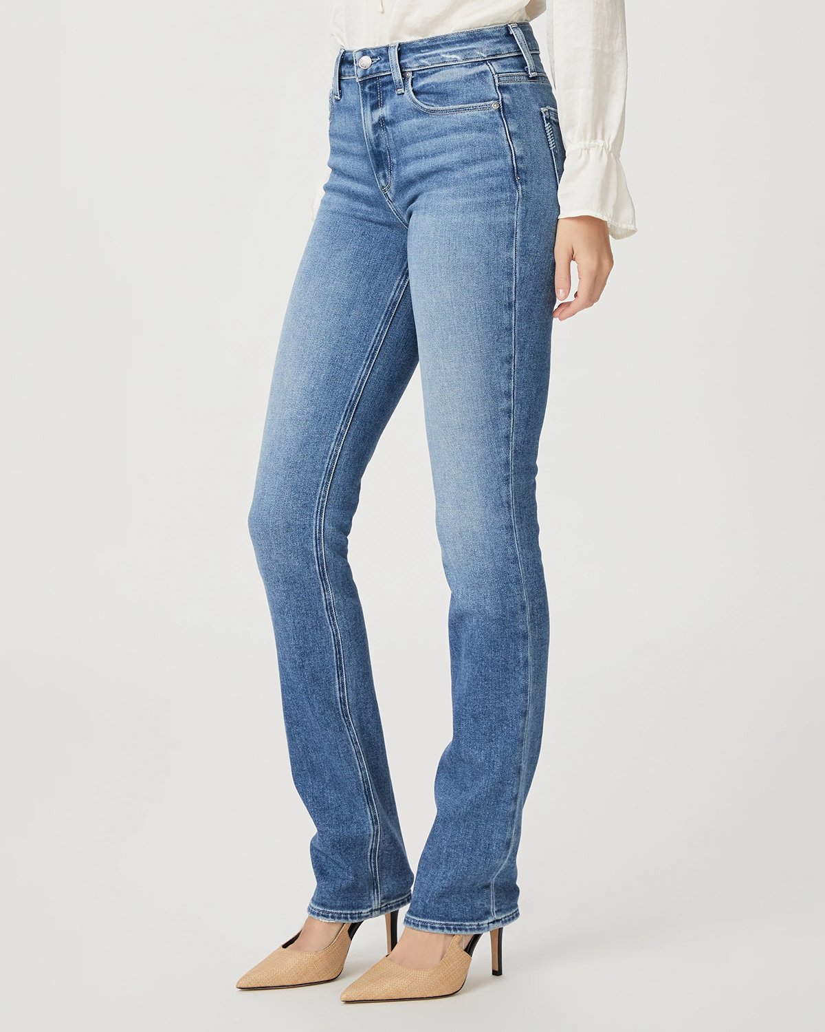 Light Blue Straight Leg Jeans