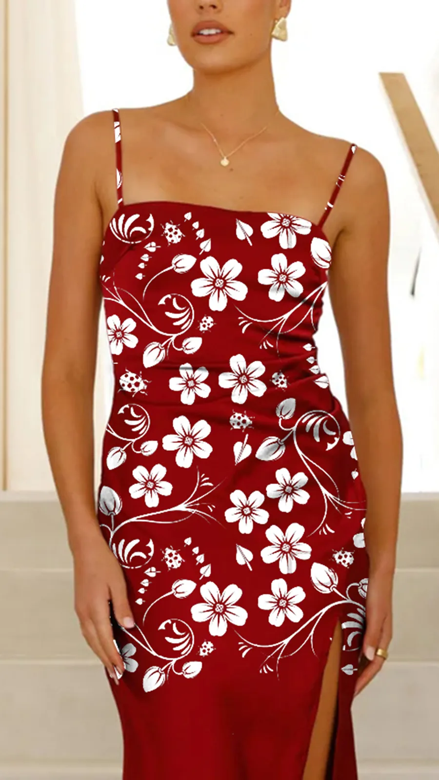 Square Neckline Maxi Dress