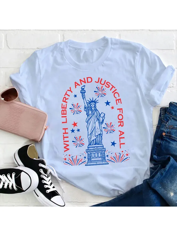 With Liberty And Justice For All Teacher T-Shirt