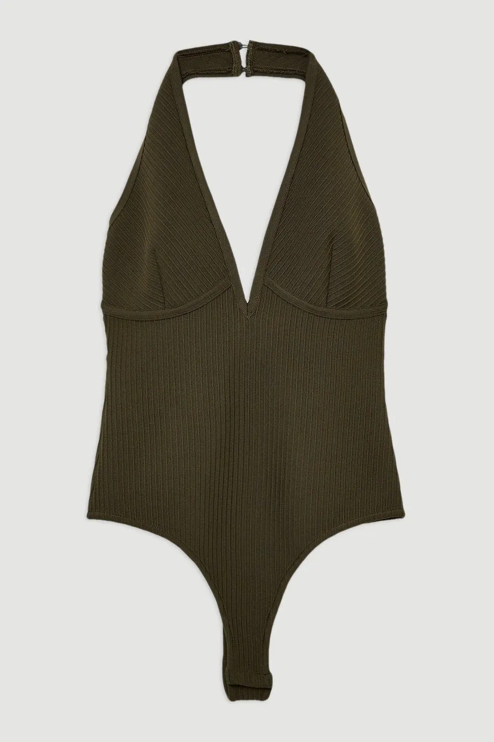 Halter Neck Knit Bodysuit