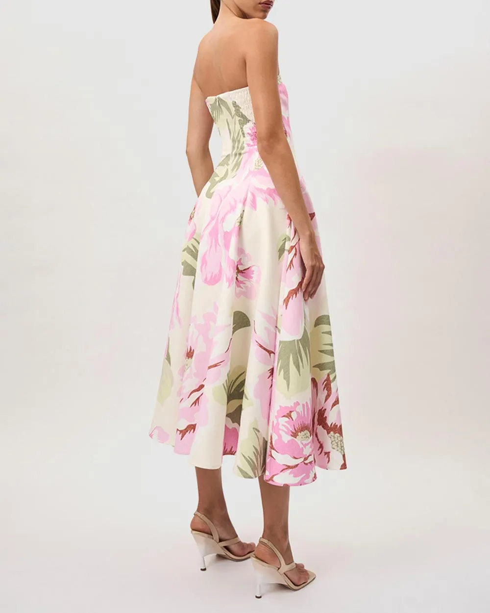 Print Floral Tube Top Dress