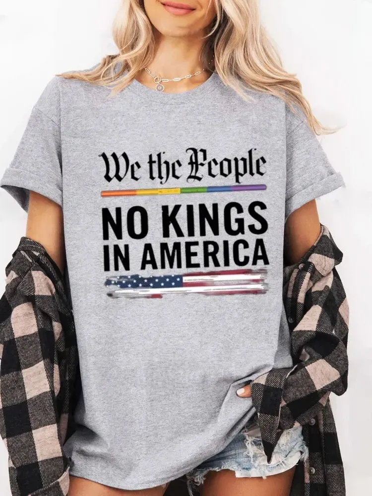 No Kings In America Shirt Anti Trump Unisex T-Shirt