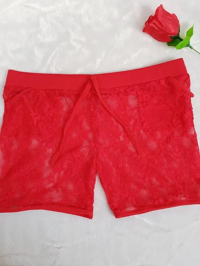 Women's Hot Pants Shapewear Black Purple Red Sexy Lace Short Sports Solid Colored S M L XL 2XL