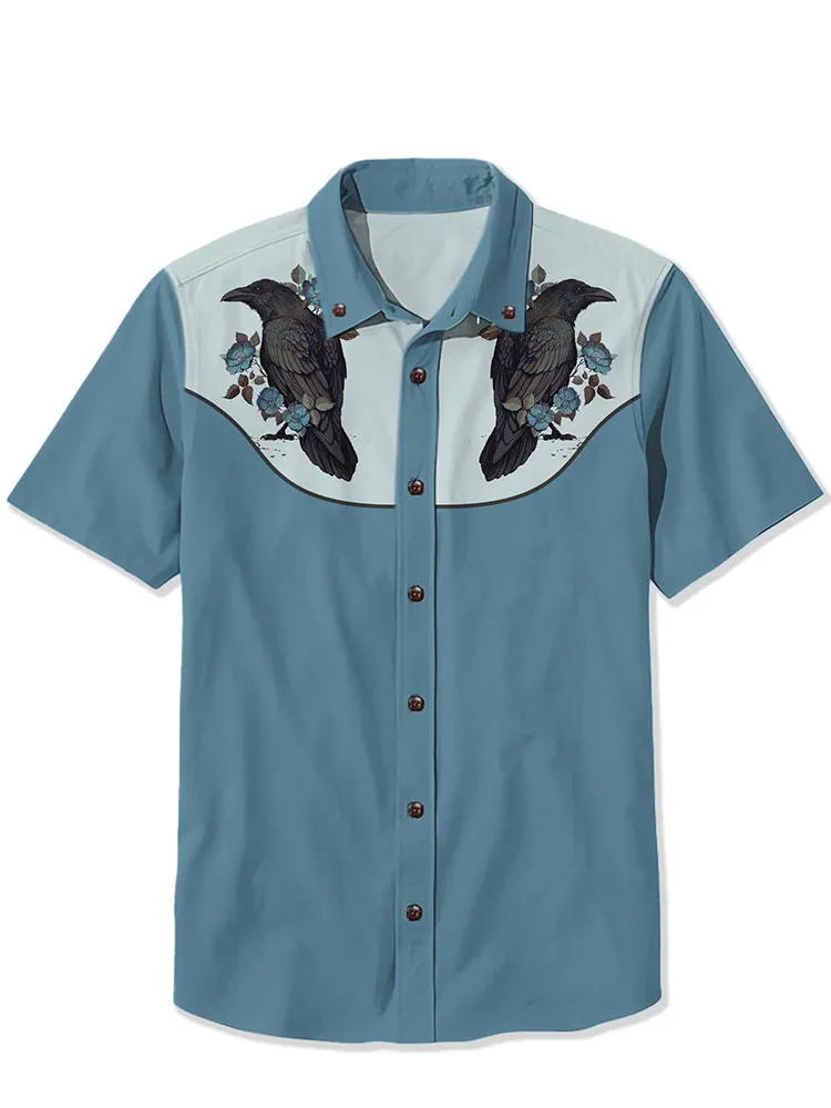 Crow Holding A Leaf Shirt