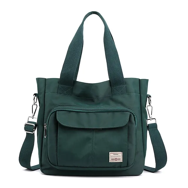 Women's Tote Oxford Cloth Daily Pink Black Dark Green