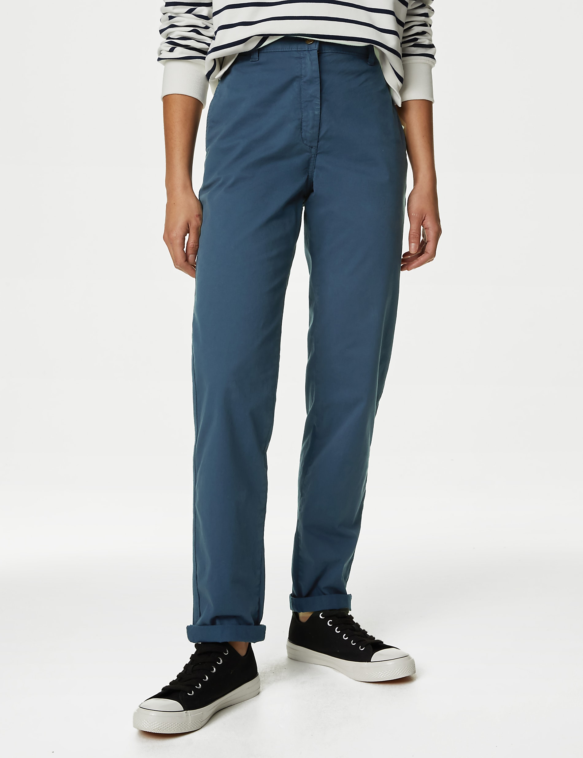 Cotton Rich Tea Dyed Slim Fit Chinos Grey