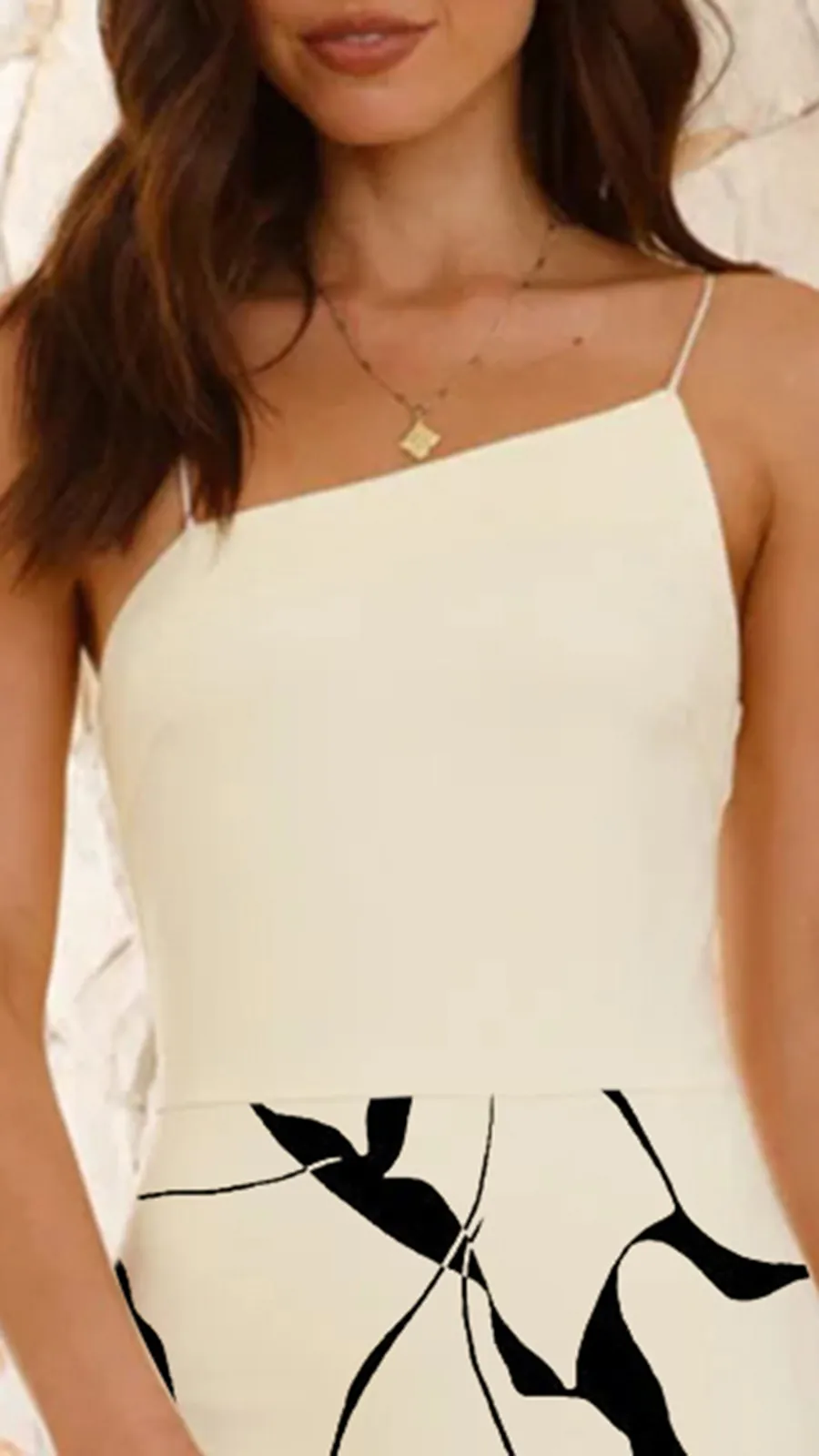 Irregular Hem Slit Midi Dress