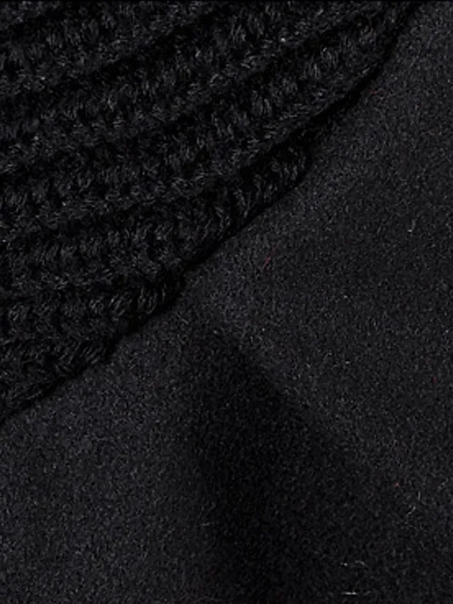 Women's Winter Coat Cloak / Capes Long Coat Winter Coat Single Breasted Thermal Warm Trench Coat Single Breasted Stand Collar Loose Fit Outerwear Long Sleeve Black