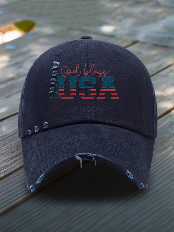 God Bless The USA Baseball Cap