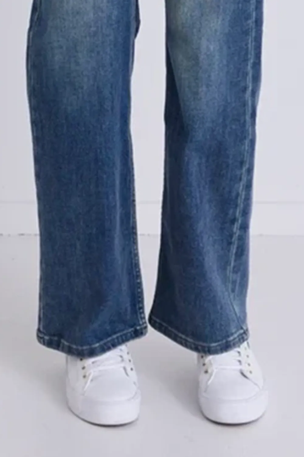 Dark Blue High Rise Soft Flared Jeans