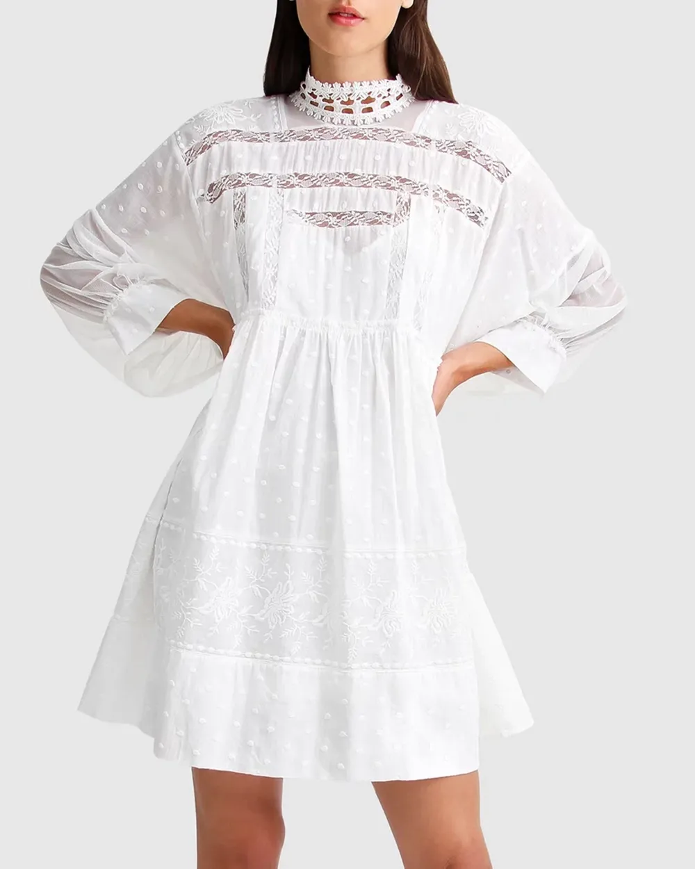 Oversized Lace Mini Dress