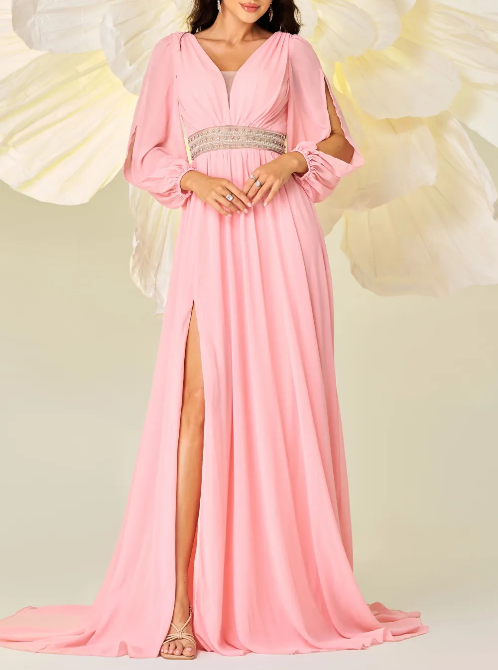 Mesh Cutout Bridesmaid Dress