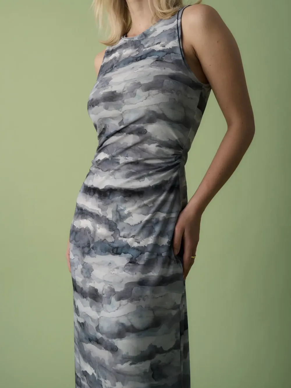 Midnight Cloud Mesh Dress