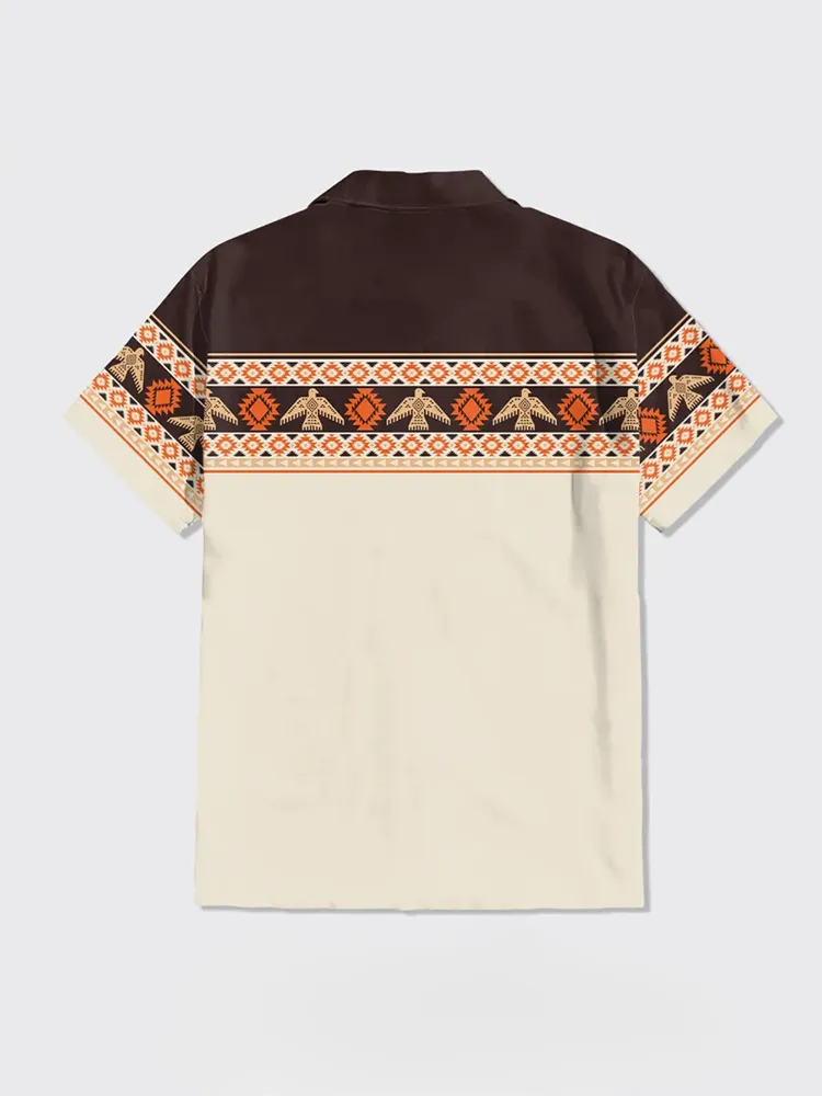 Aztec Pattern Design Button Up Shirt