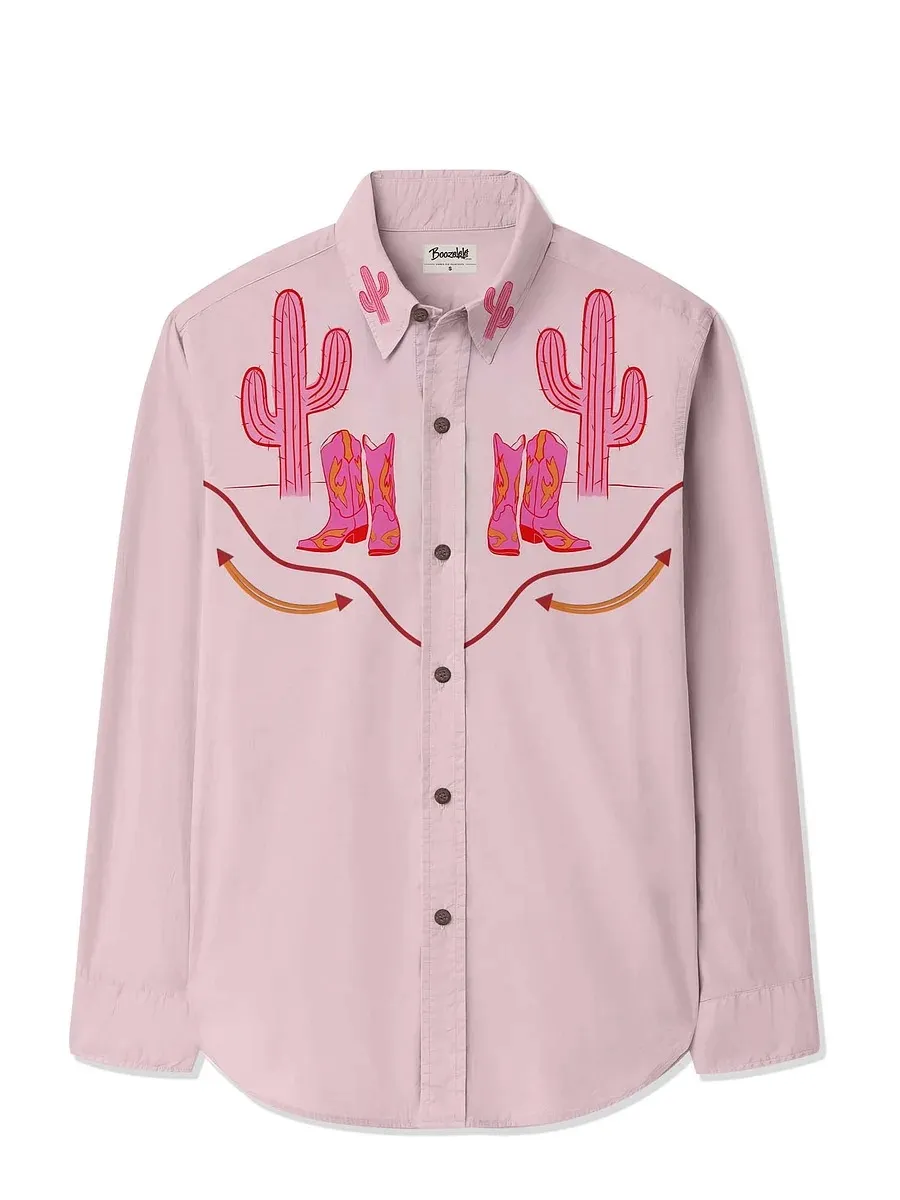 Men's Cactus Cowboy Long Sleeves Shirt