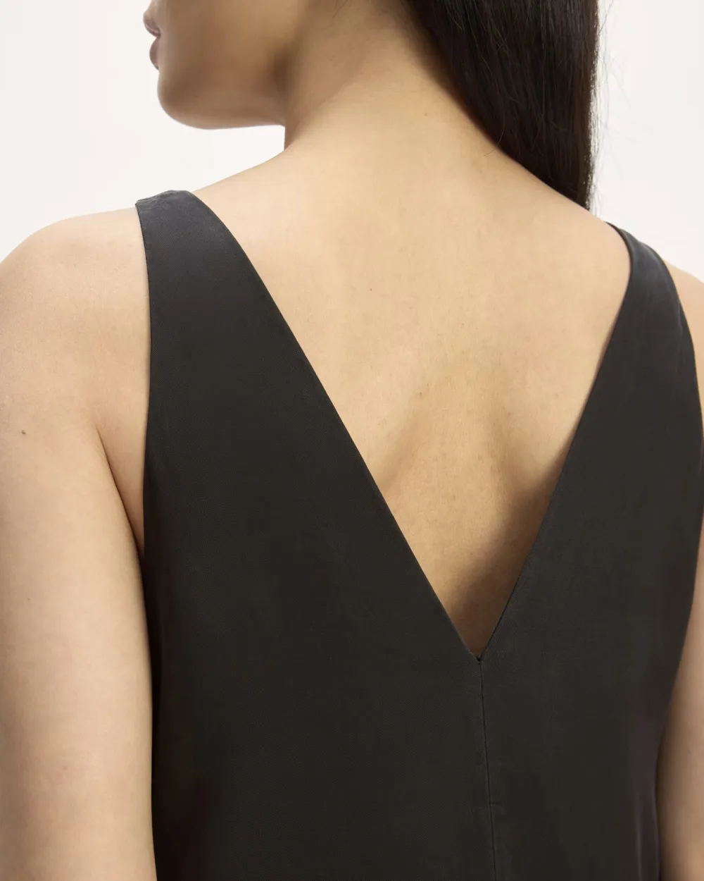 V Neck Midi Slip Dress