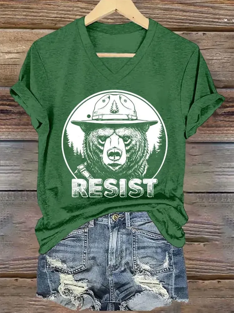 Woman'S Resist V-Neck Short-Sleeve T-Shirt