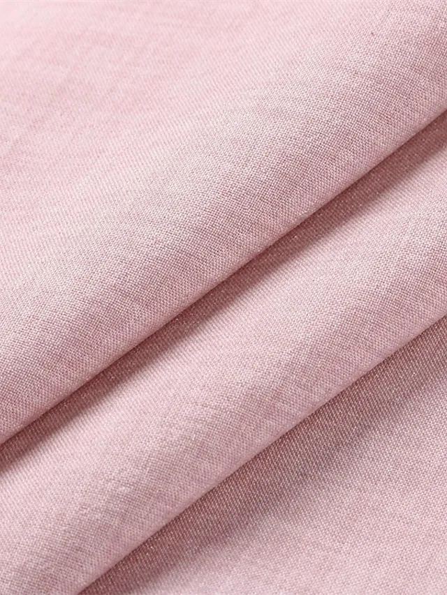 Women's Cotton Linen Dress Swing Dress Black Dress Maxi long Dress Cotton Blend Casual Comfort Home Daily Vacation Shirt Collar Pocket Long Sleeve Summer Spring Fall Loose Fit Black Pink Green Pure