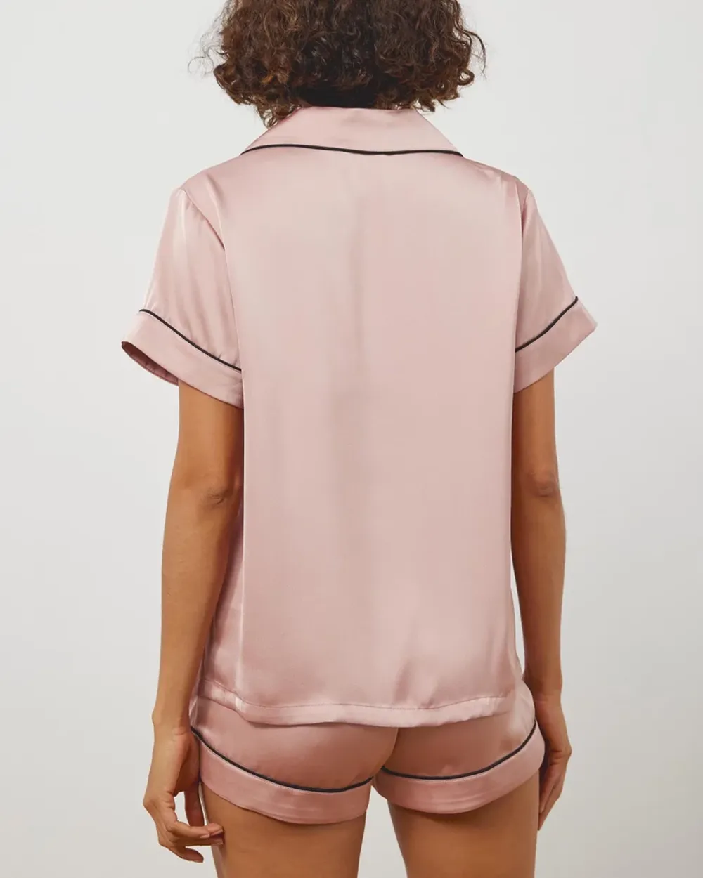 Short Satin Shirt PJ Set