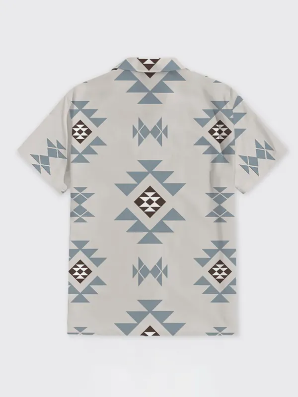 Aztec Pattern Design Button Up Shirt