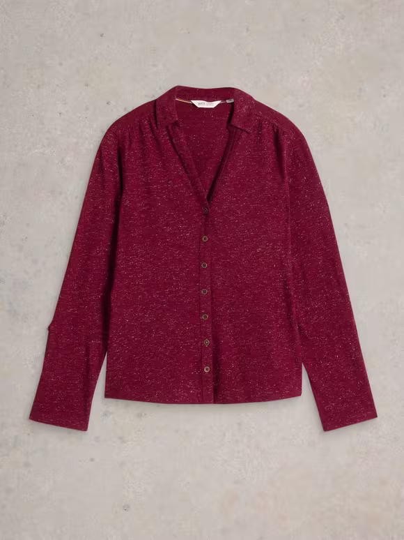 Lapel Sparkle Shirt