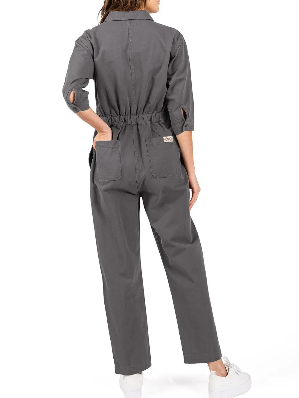 Olive Green Long - Sleeve Cargo Jumpsuit