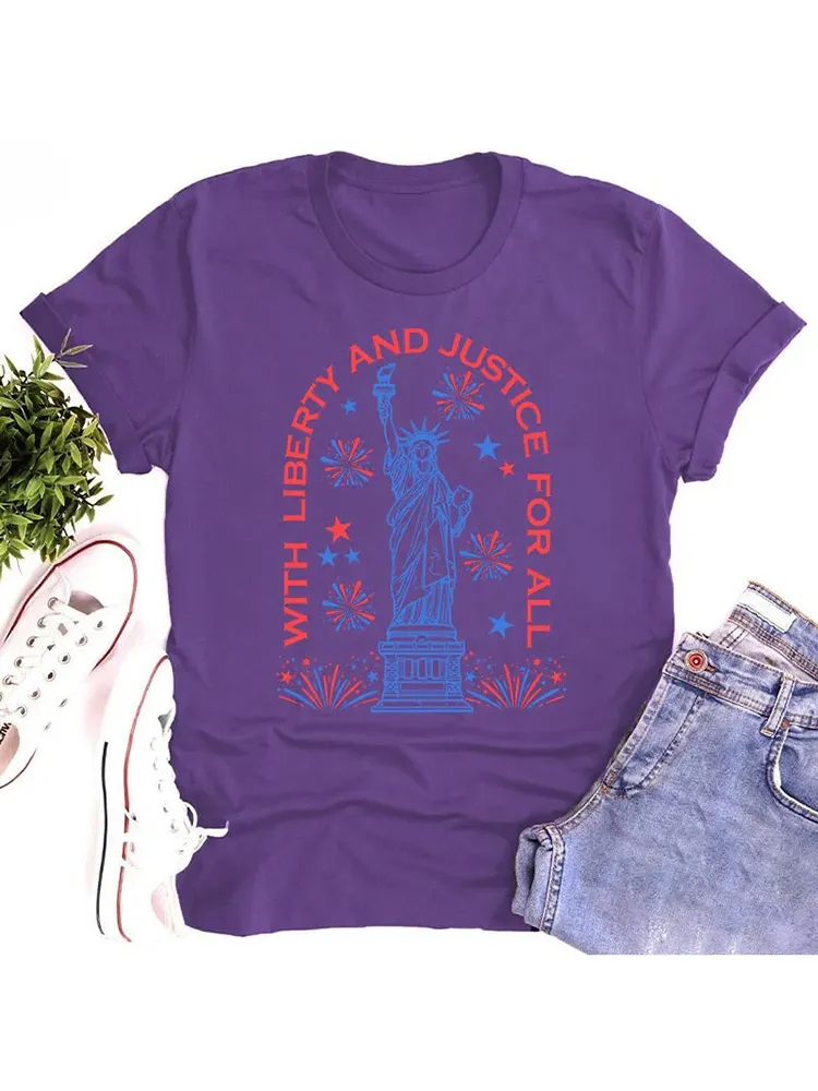 With Liberty And Justice For All Teacher T-Shirt