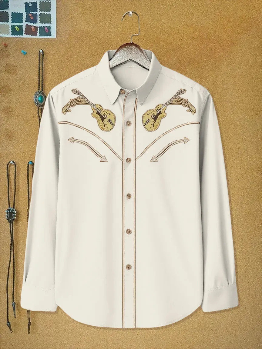 Vintage Western Music Long Sleeves Shirt