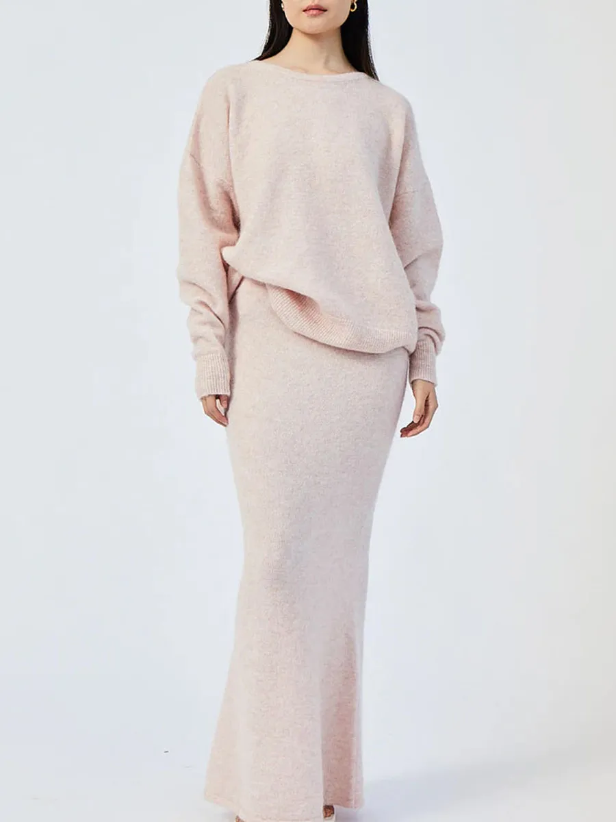 Asymmetrical Hem Soft Knit Jumper