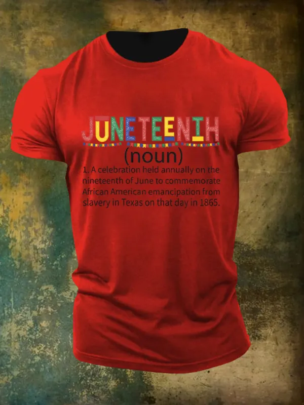 Men'S Juneteenth Noun Round-Neck T-Shirt