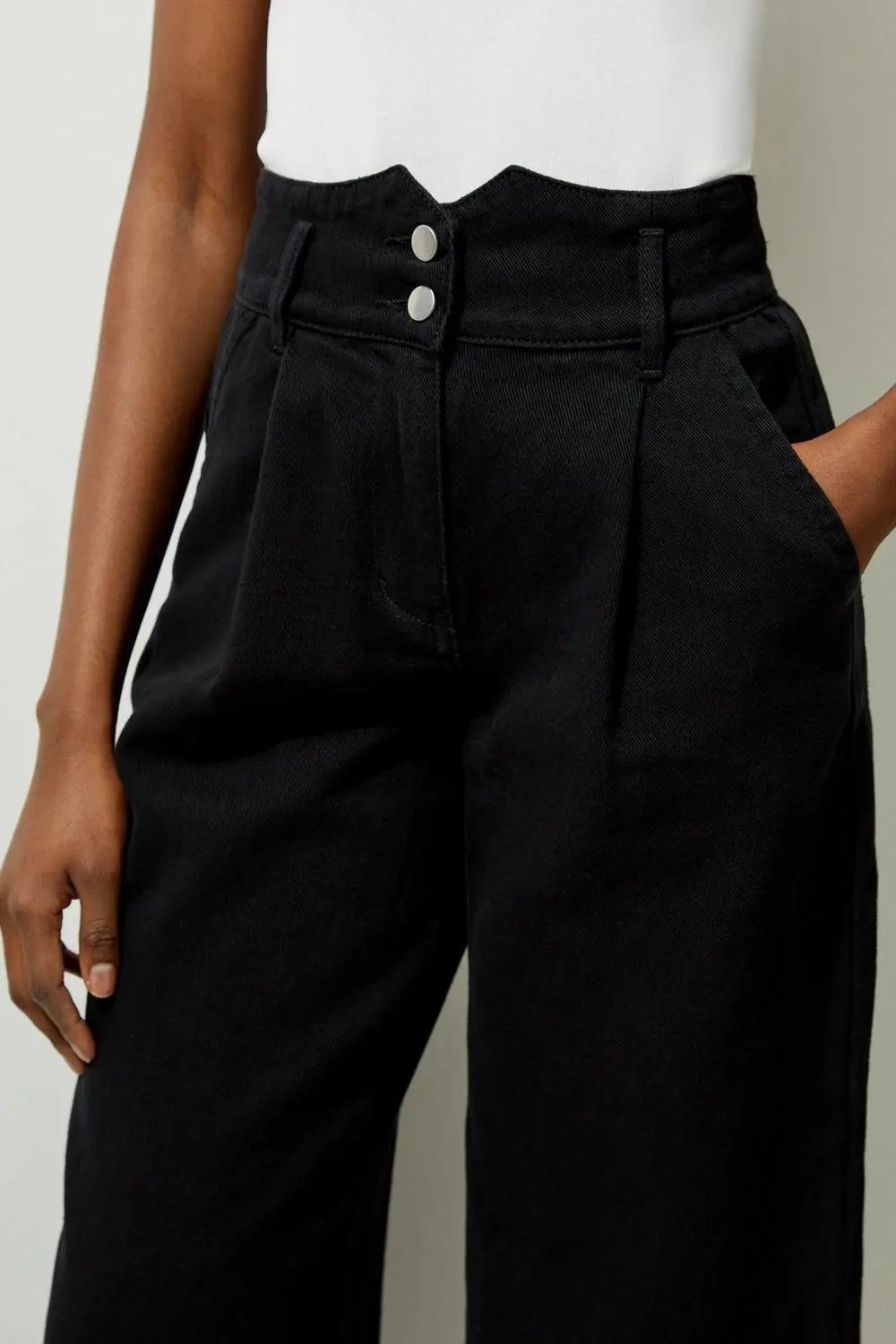 Petite Denim Wide Leg Jean