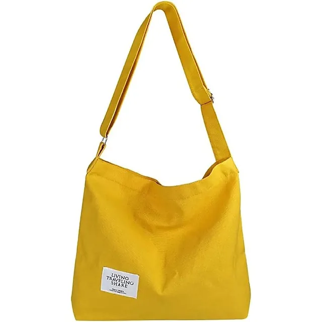 Canvas Tote Bag For Women Retro Large Size Canvas Shoulder Bag Hobo Crossbody Handbag Casual Tote For Shopping And Travel