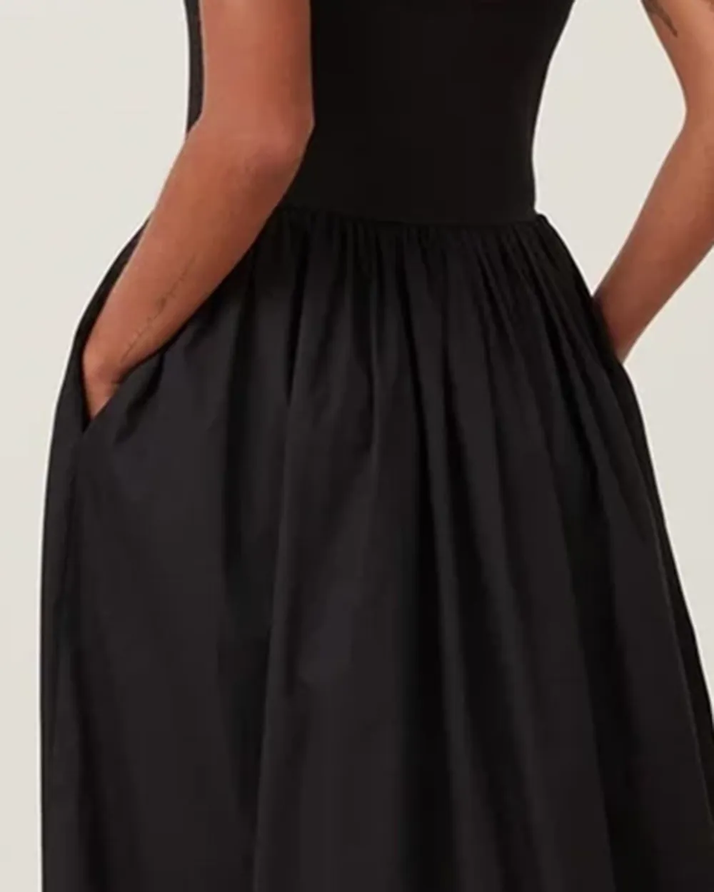 Spliced ​​Suspender Maxi Dresses