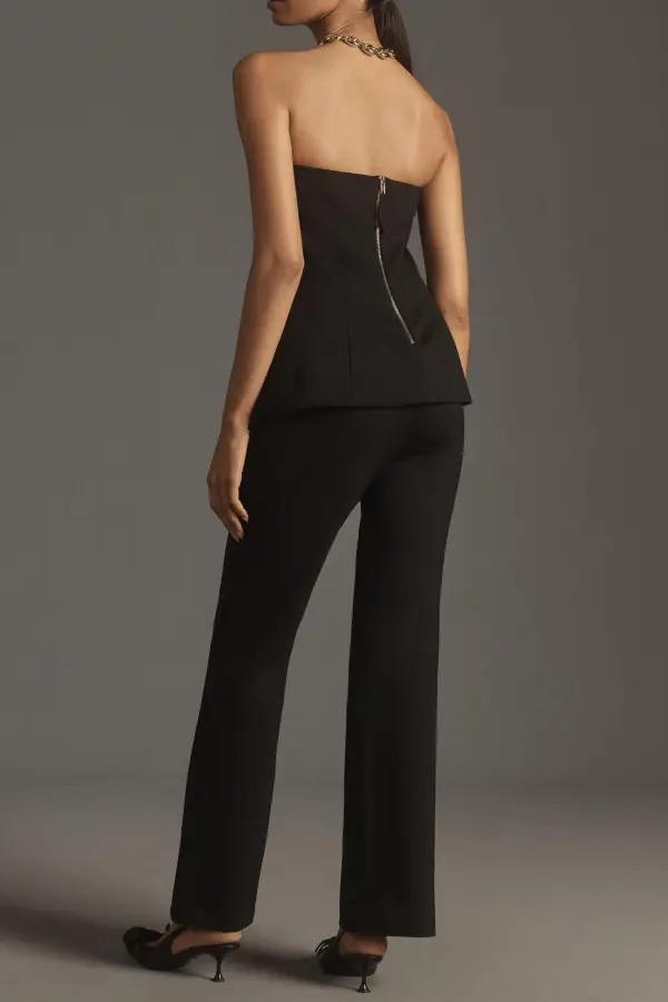 Black Off The Shoulder Structured Jumpsuit