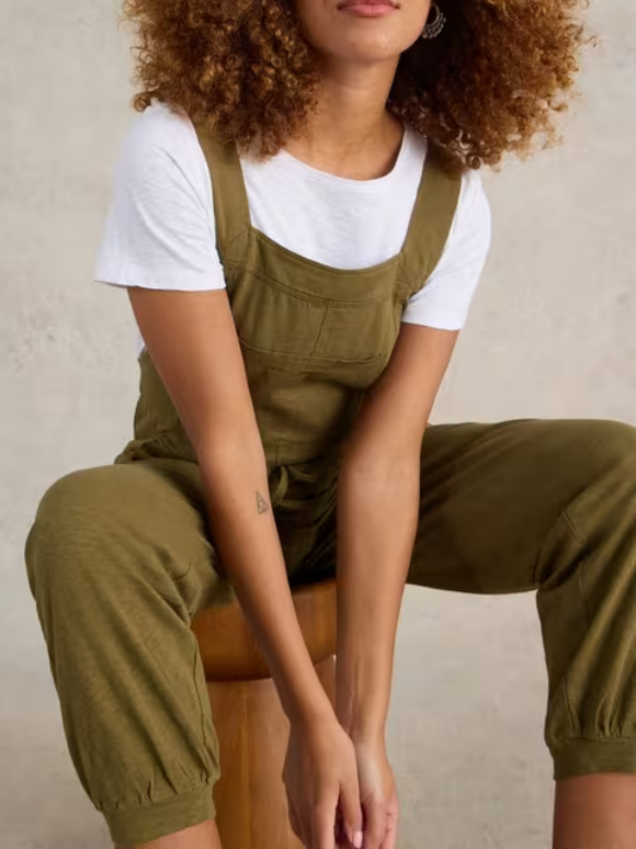Casual Style Jersey Dungaree