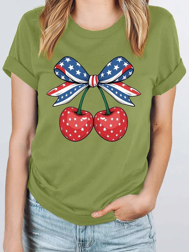 Woman'S Independence Day Short-Sleeved T-Shirt