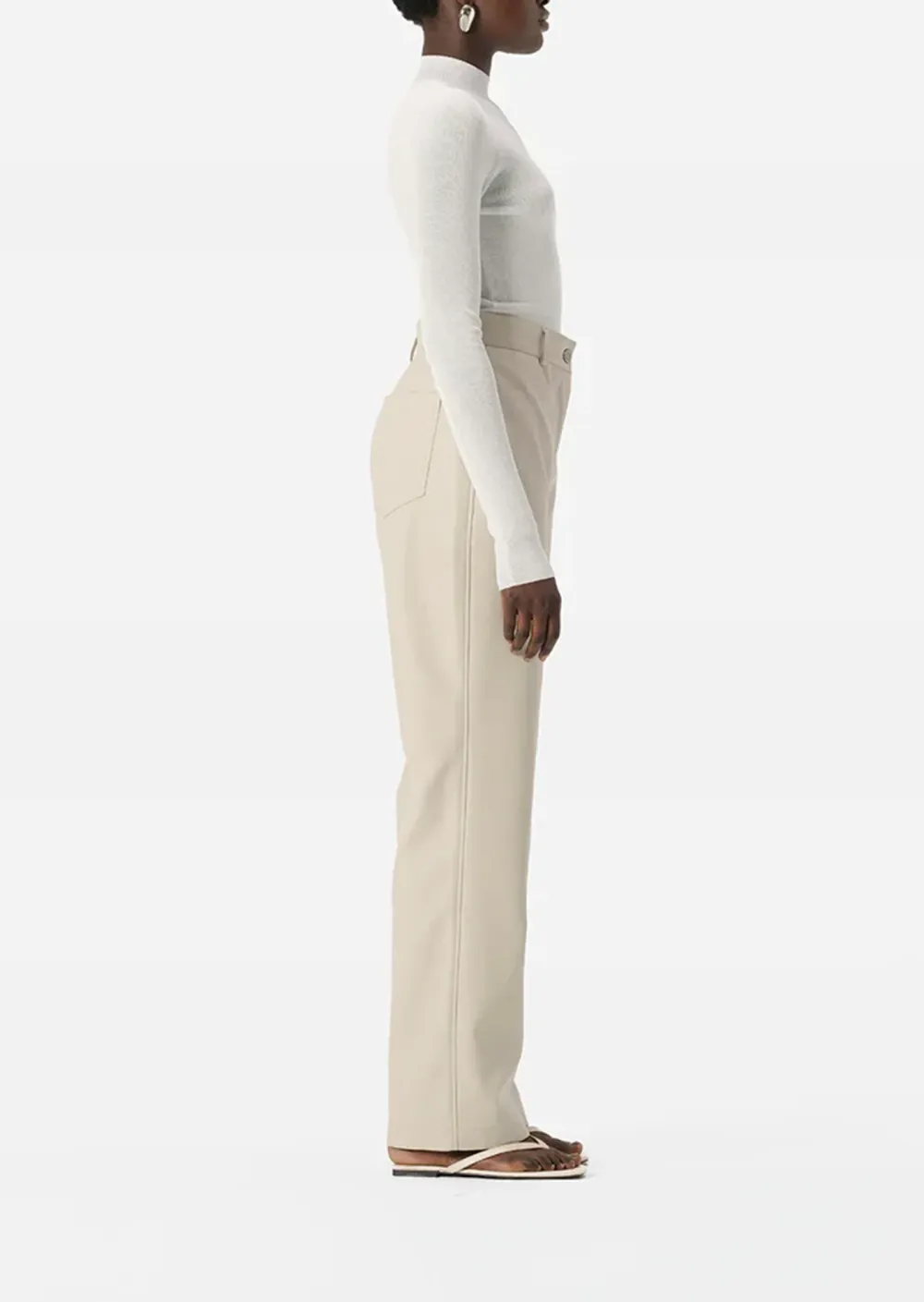 High Rise Straight Leg Trousers