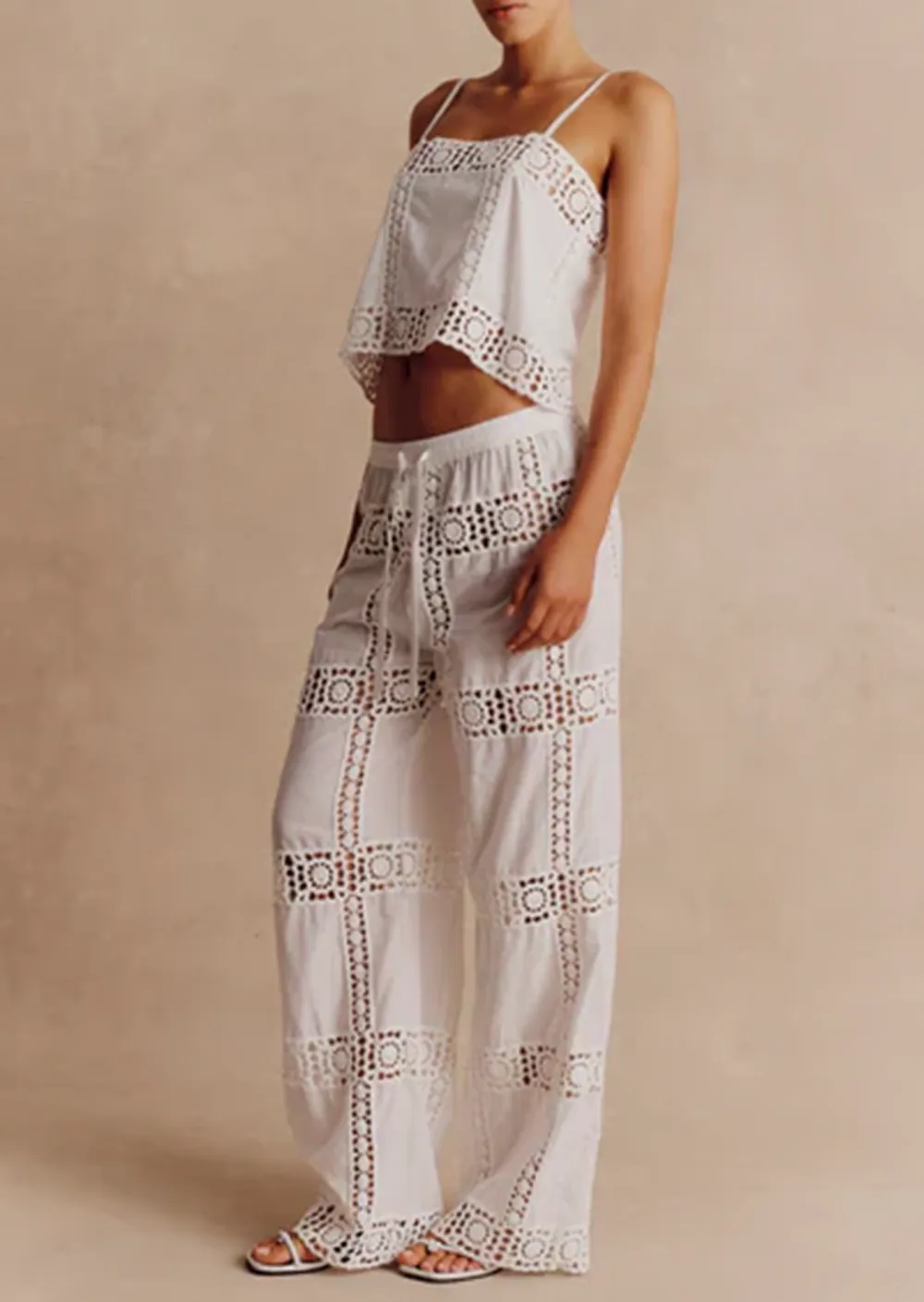 Crochet Loose Fit Pajama Pants