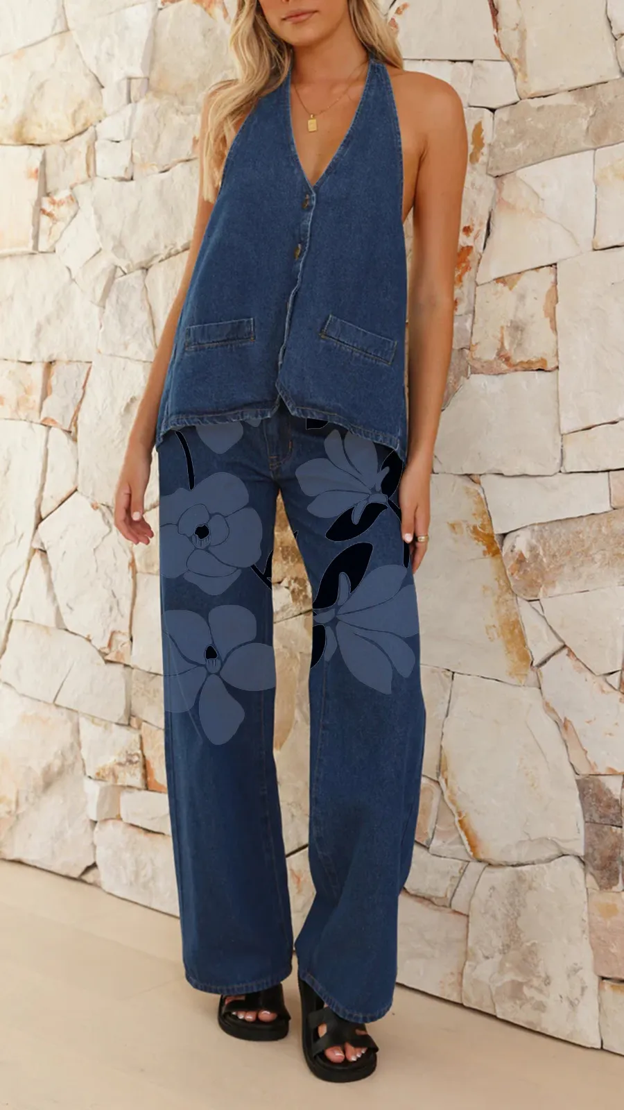 Casual Style Straight Leg Jeans