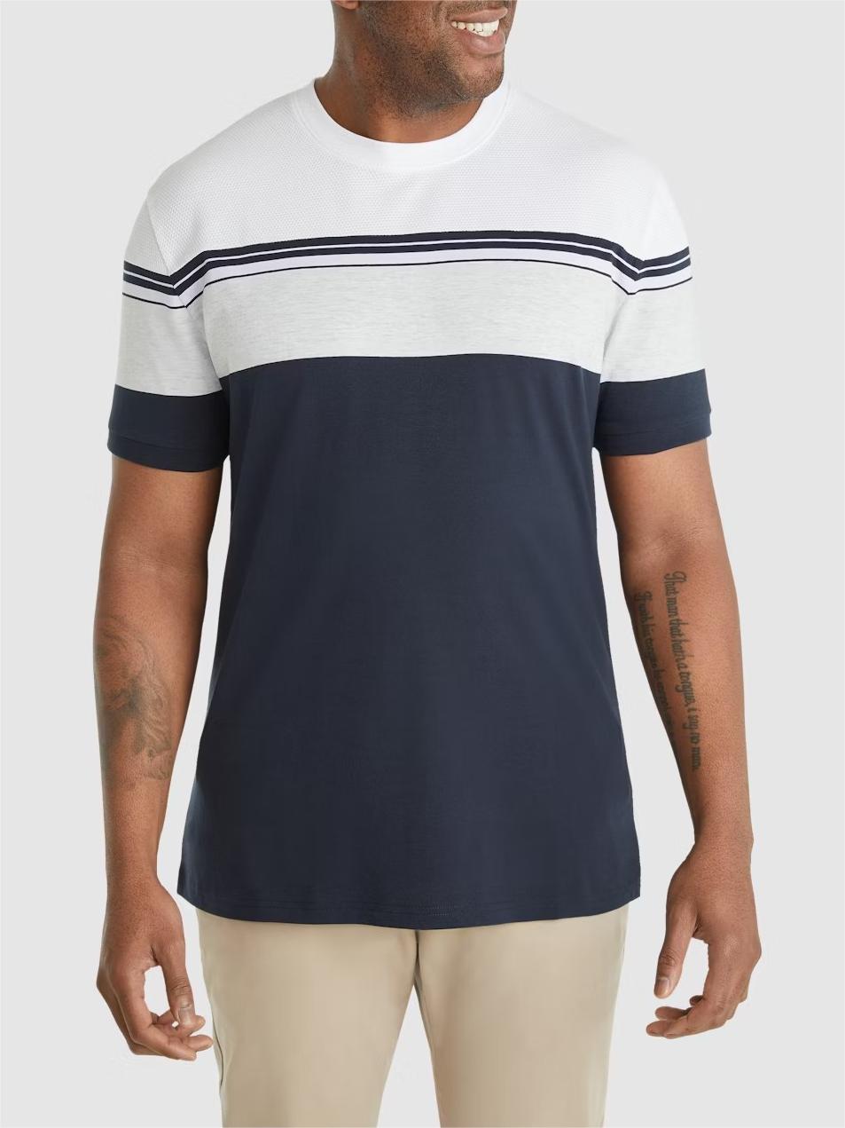 CASUAL TEXTURED STRIPE TEE