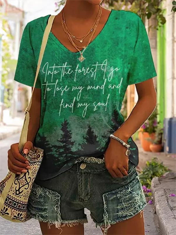 Women'S National Park Print T-Shirt