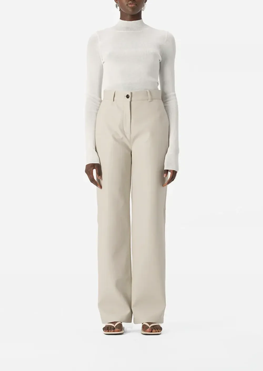 High Rise Straight Leg Trousers